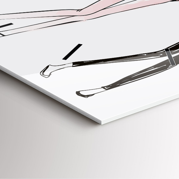 Ceas pătrat de perete din sticlă Moda pentru femei