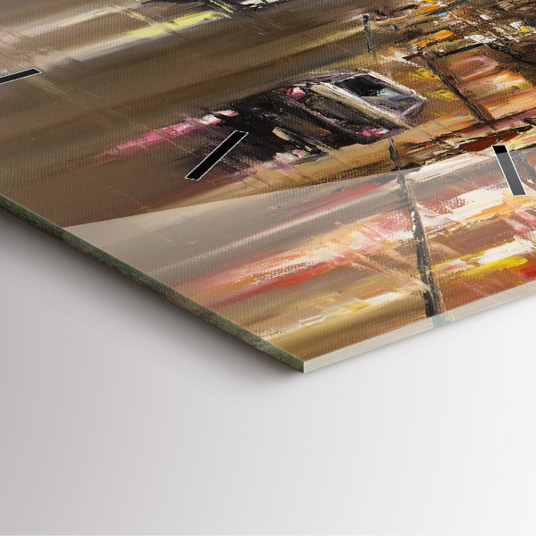 Ceas pătrat de perete din sticlă Arhitectura orașului Paris