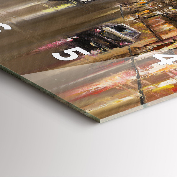 Ceas pătrat de perete din sticlă Arhitectura orașului Paris