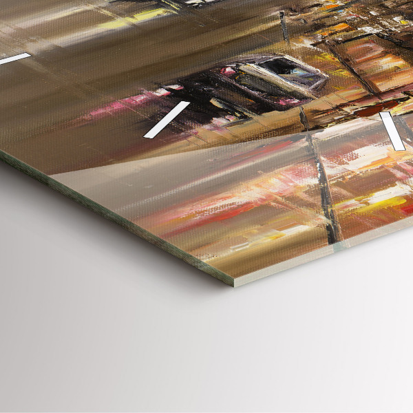 Ceas pătrat de perete din sticlă Arhitectura orașului Paris