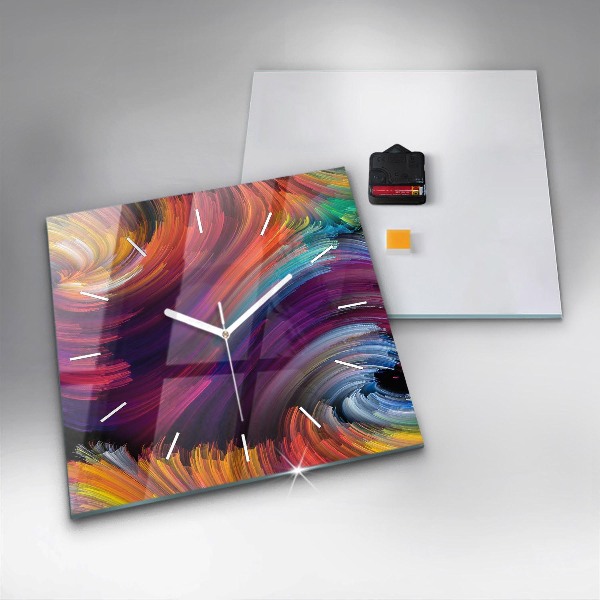 Ceas pătrat de perete din sticlă Abstracția vânzării
