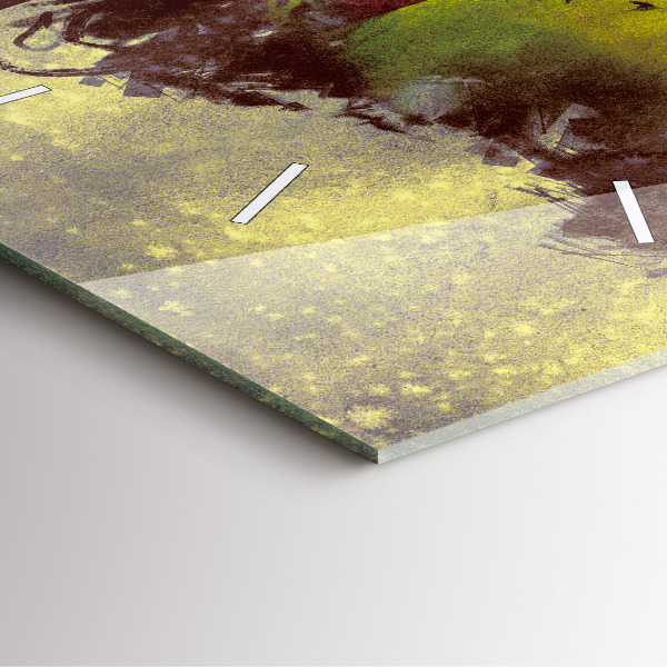 Ceas pătrat de perete din sticlă Femeie în pădure