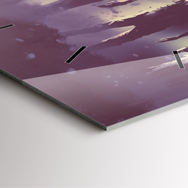 Ceas pătrat de perete din sticlă Zombi noaptea - Halloween