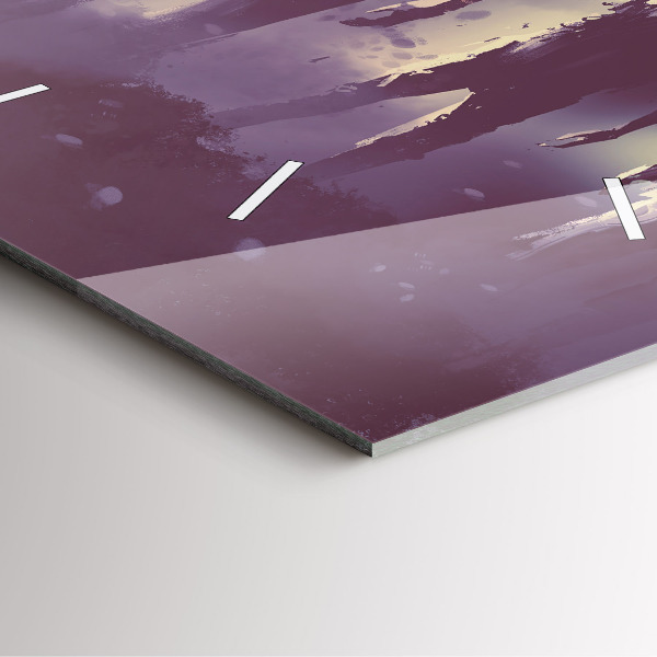 Ceas pătrat de perete din sticlă Zombi noaptea - Halloween