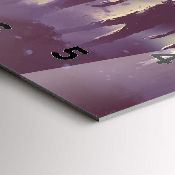 Ceas pătrat de perete din sticlă Zombi noaptea - Halloween