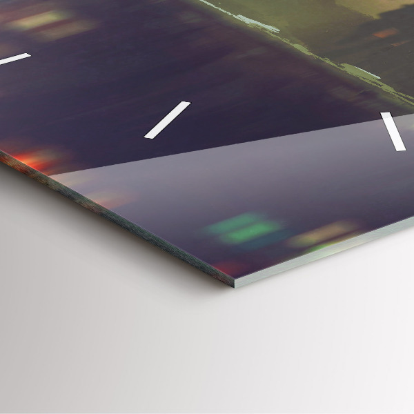 Ceas pătrat de perete din sticlă Oameni cu umbrele