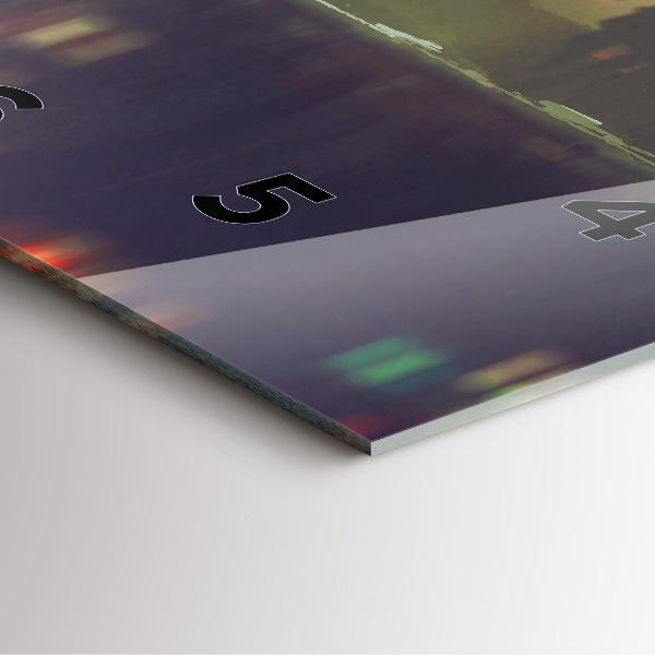 Ceas pătrat de perete din sticlă Oameni cu umbrele