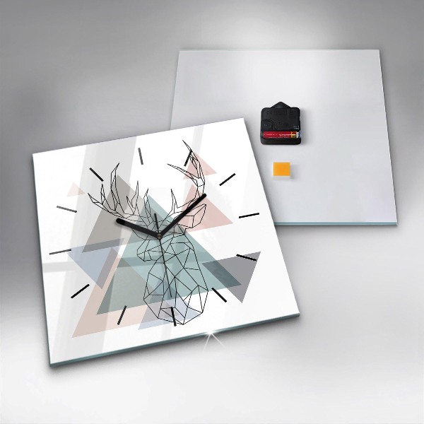 Ceas pătrat de perete din sticlă Ren în stil scandinav