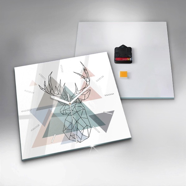 Ceas pătrat de perete din sticlă Ren în stil scandinav