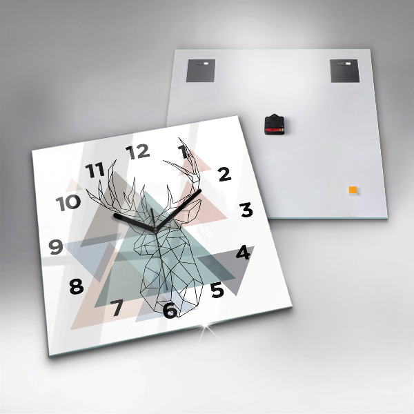 Ceas pătrat de perete din sticlă Ren în stil scandinav