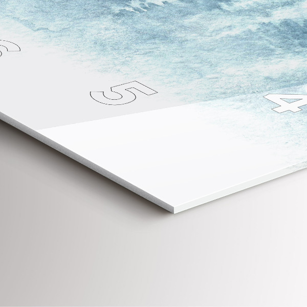 Ceas pătrat de perete din sticlă pădure de iarnă