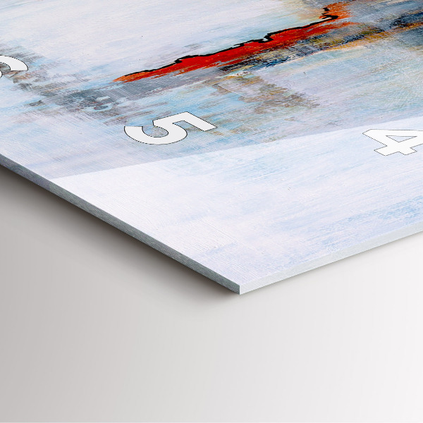 Ceas pătrat de perete din sticlă Abstracția