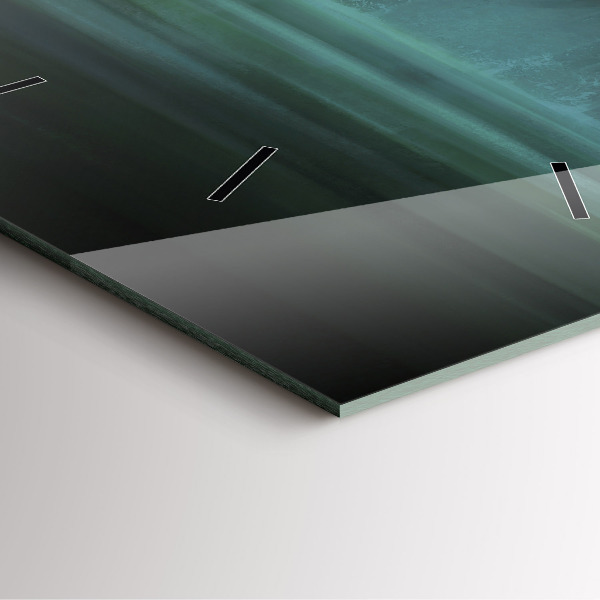 Ceas pătrat de perete din sticlă Om și monstru în mlaștină