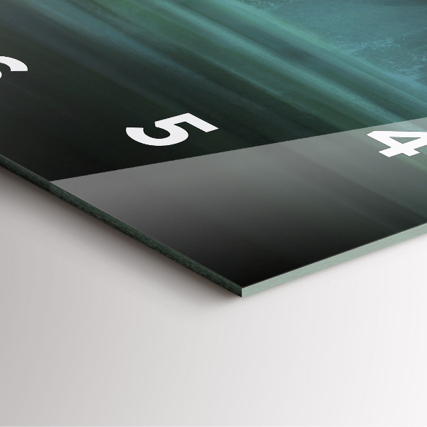 Ceas pătrat de perete din sticlă Om și monstru în mlaștină