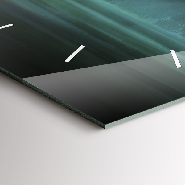 Ceas pătrat de perete din sticlă Om și monstru în mlaștină