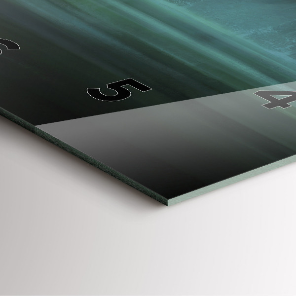 Ceas pătrat de perete din sticlă Om și monstru în mlaștină