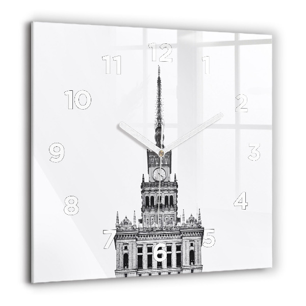 Ceas pătrat de perete din sticlă Palatul Culturii și Științei