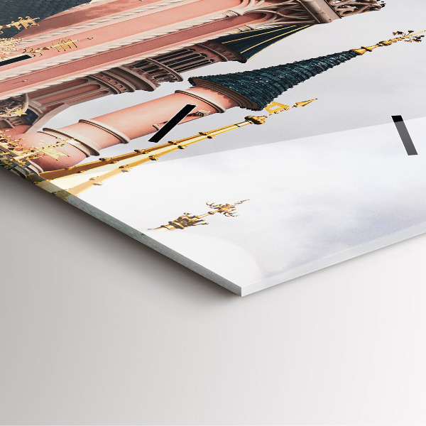 Ceas pătrat de perete din sticlă Castelul Disneyland din Paris