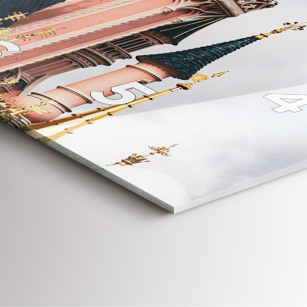 Ceas pătrat de perete din sticlă Castelul Disneyland din Paris