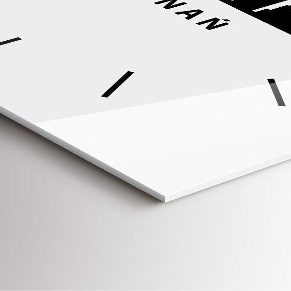 Ceas pătrat de perete din sticlă Grafică panoramică Poznań