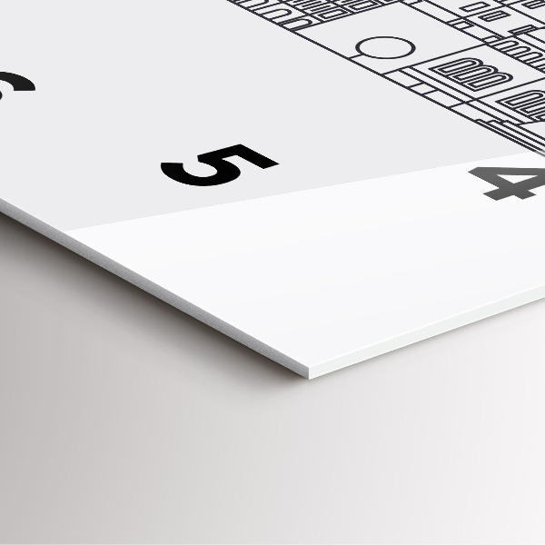 Ceas pătrat de perete din sticlă Panorama arhitecturii Łódź