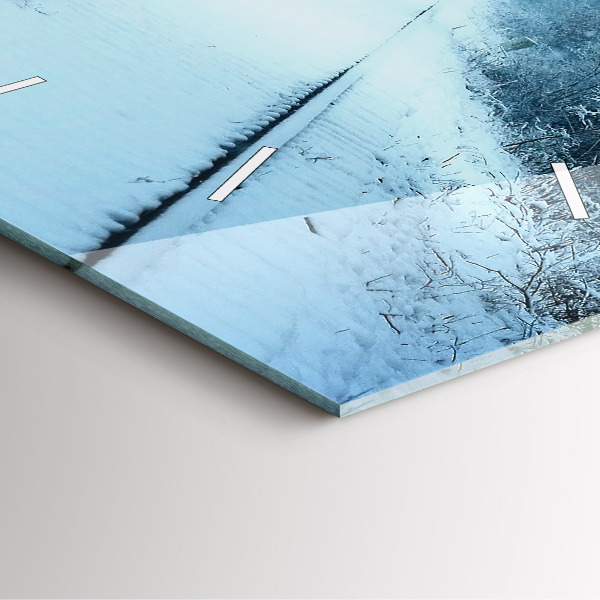 Ceas pătrat de perete din sticlă Căprioare pe șine