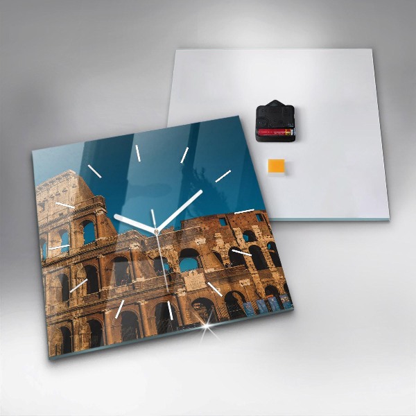 Ceas pătrat de perete din sticlă Colosseumul din Italia