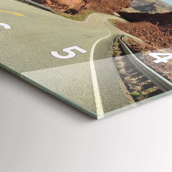 Ceas pătrat de perete din sticlă Route 66 în SUA