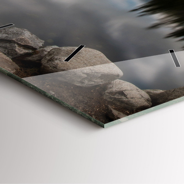 Ceas pătrat de perete din sticlă Înaltul Tatra din Slovacia