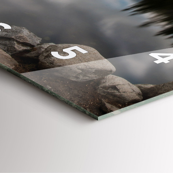 Ceas pătrat de perete din sticlă Înaltul Tatra din Slovacia