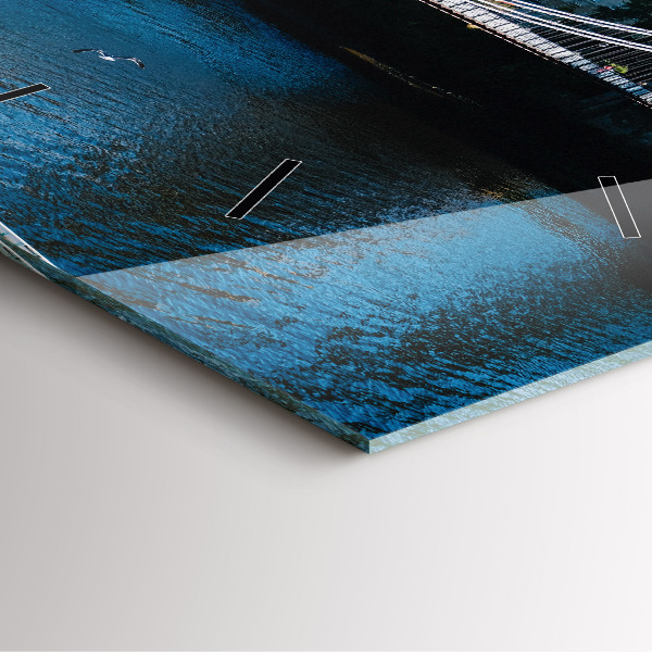 Ceas pătrat de perete din sticlă Southportland Scoția