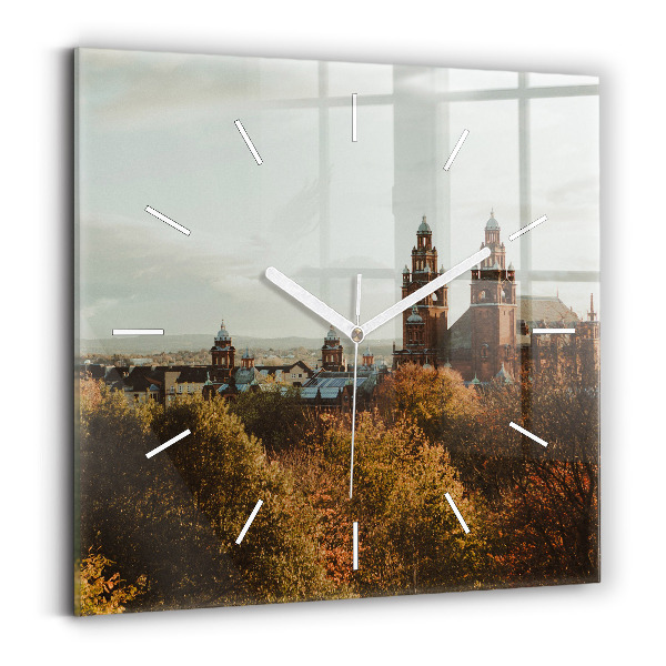 Ceas pătrat de perete din sticlă Galeria de Artă din Glasgow