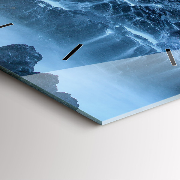 Ceas pătrat de perete din sticlă Far