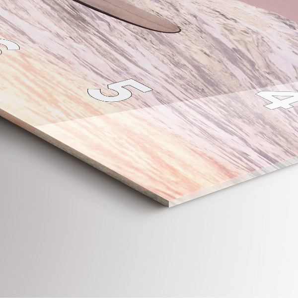 Ceas pătrat de perete din sticlă Surfer în Hawaii