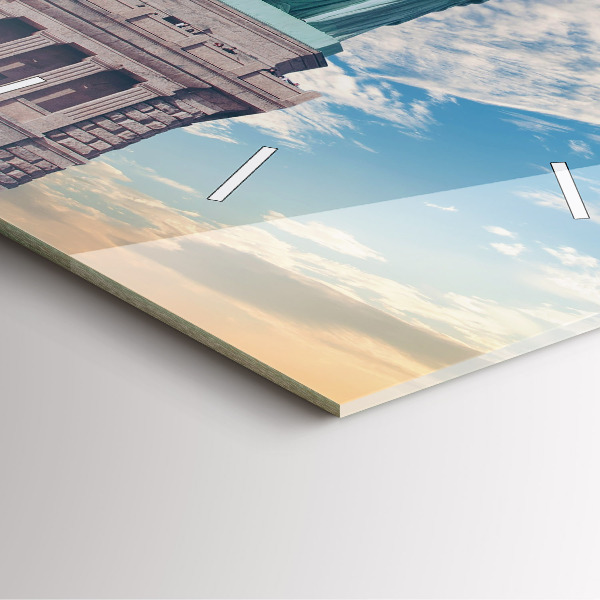 Ceas pătrat de perete din sticlă Statuia Libertății New York