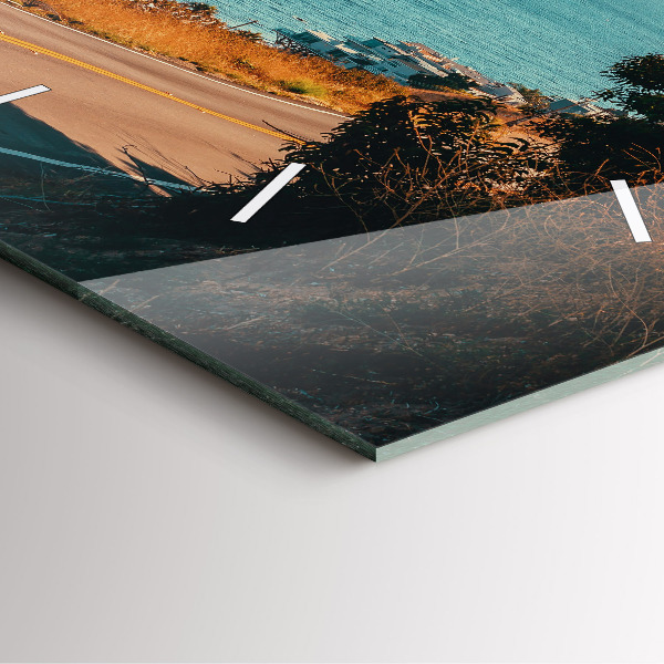 Ceas pătrat de perete din sticlă Palmieri în Malibu