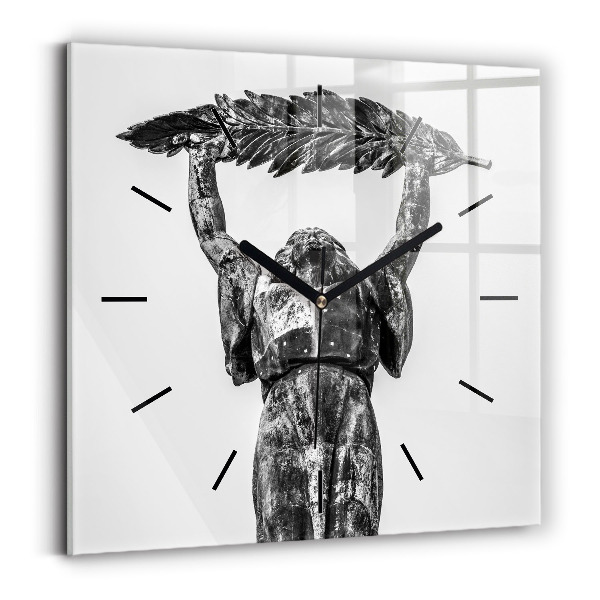 Ceas pătrat de perete din sticlă Statuia Libertății din Budapesta