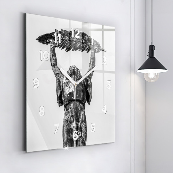 Ceas pătrat de perete din sticlă Statuia Libertății din Budapesta