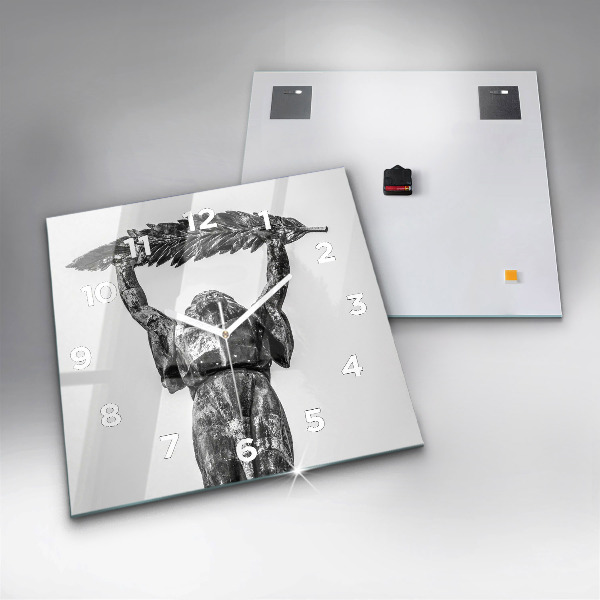 Ceas pătrat de perete din sticlă Statuia Libertății din Budapesta