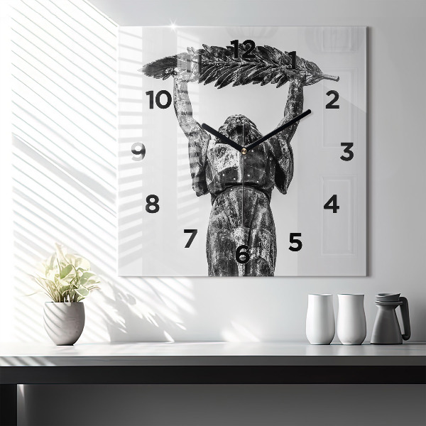 Ceas pătrat de perete din sticlă Statuia Libertății din Budapesta