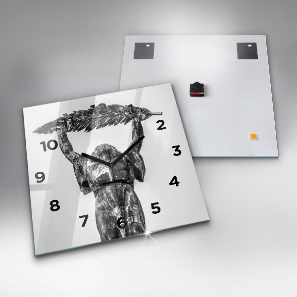 Ceas pătrat de perete din sticlă Statuia Libertății din Budapesta