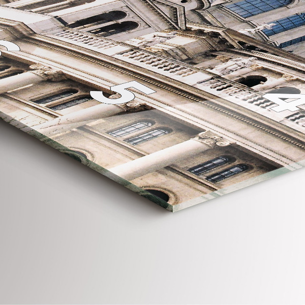 Ceas pătrat de perete din sticlă Sf. Bazilica Ştefan