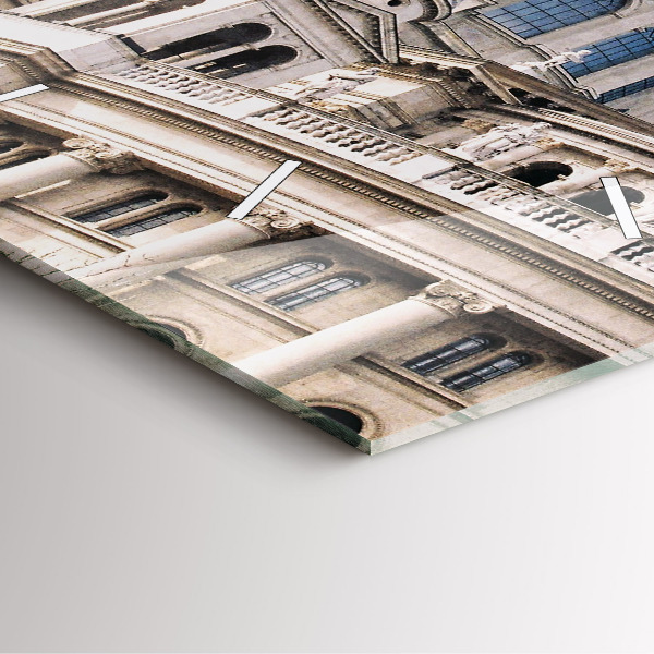 Ceas pătrat de perete din sticlă Sf. Bazilica Ştefan