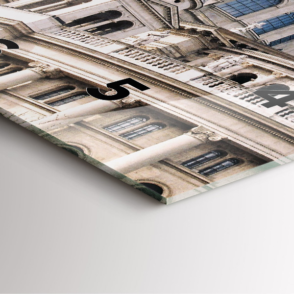 Ceas pătrat de perete din sticlă Sf. Bazilica Ştefan