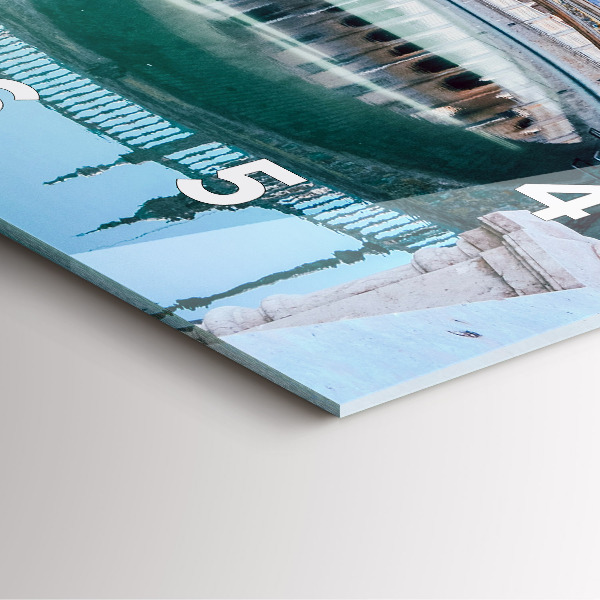 Ceas pătrat de perete din sticlă Plaza de España din Sevilla