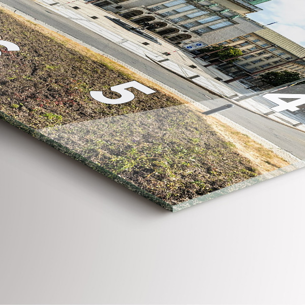 Ceas pătrat de perete din sticlă Panorama orasului Ostrava