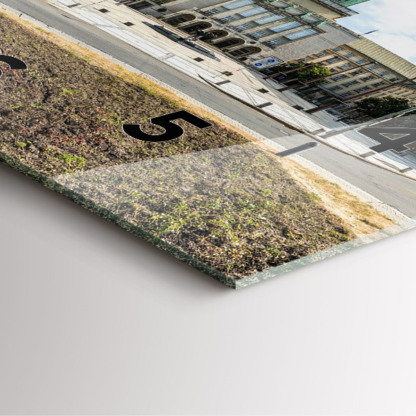 Ceas pătrat de perete din sticlă Panorama orasului Ostrava