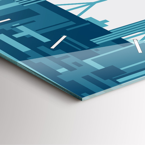 Ceas pătrat de perete din sticlă Arhitectura in SUA