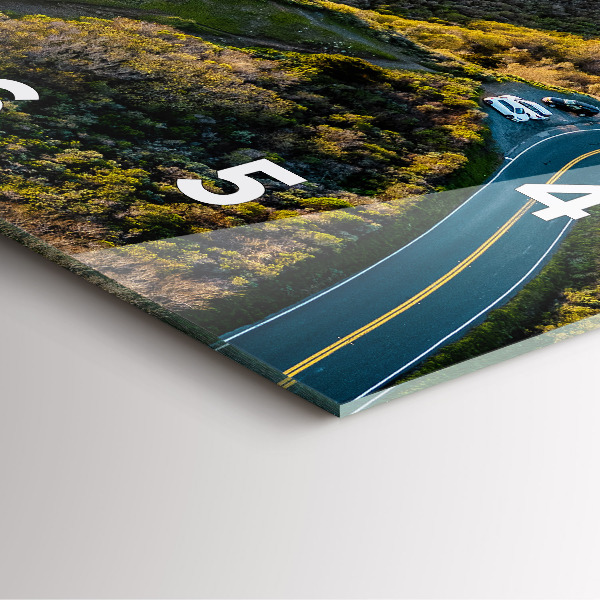 Ceas pătrat de perete din sticlă Drumul din jurul San Francisco