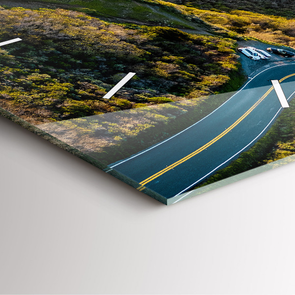 Ceas pătrat de perete din sticlă Drumul din jurul San Francisco